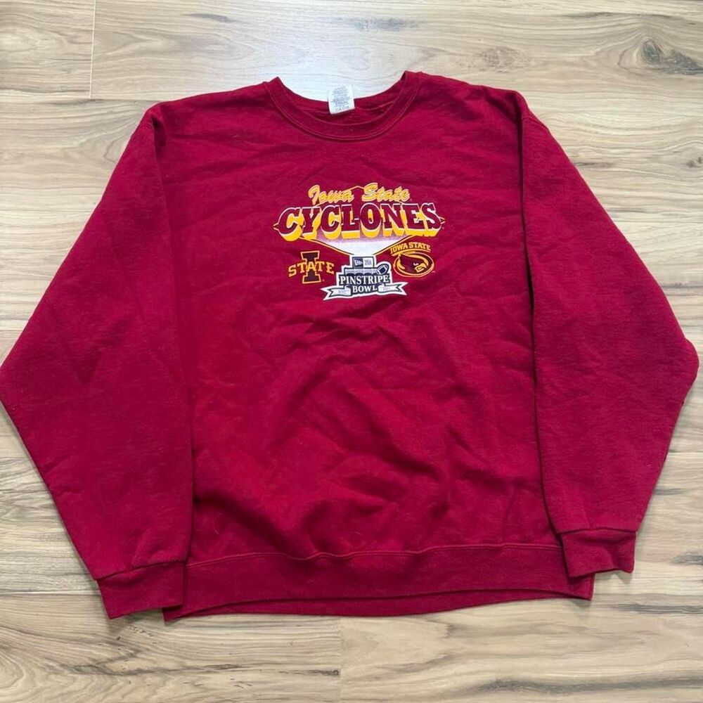 Vintage style Iowa State Cyclones Pin Stripe Bowl Crewneck Sweatshirt size XL
